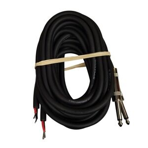 2 Pack Rockville RTSBW10 10ft 1/4" TS to Bare Wire Speaker Cable 16 AWG NEW